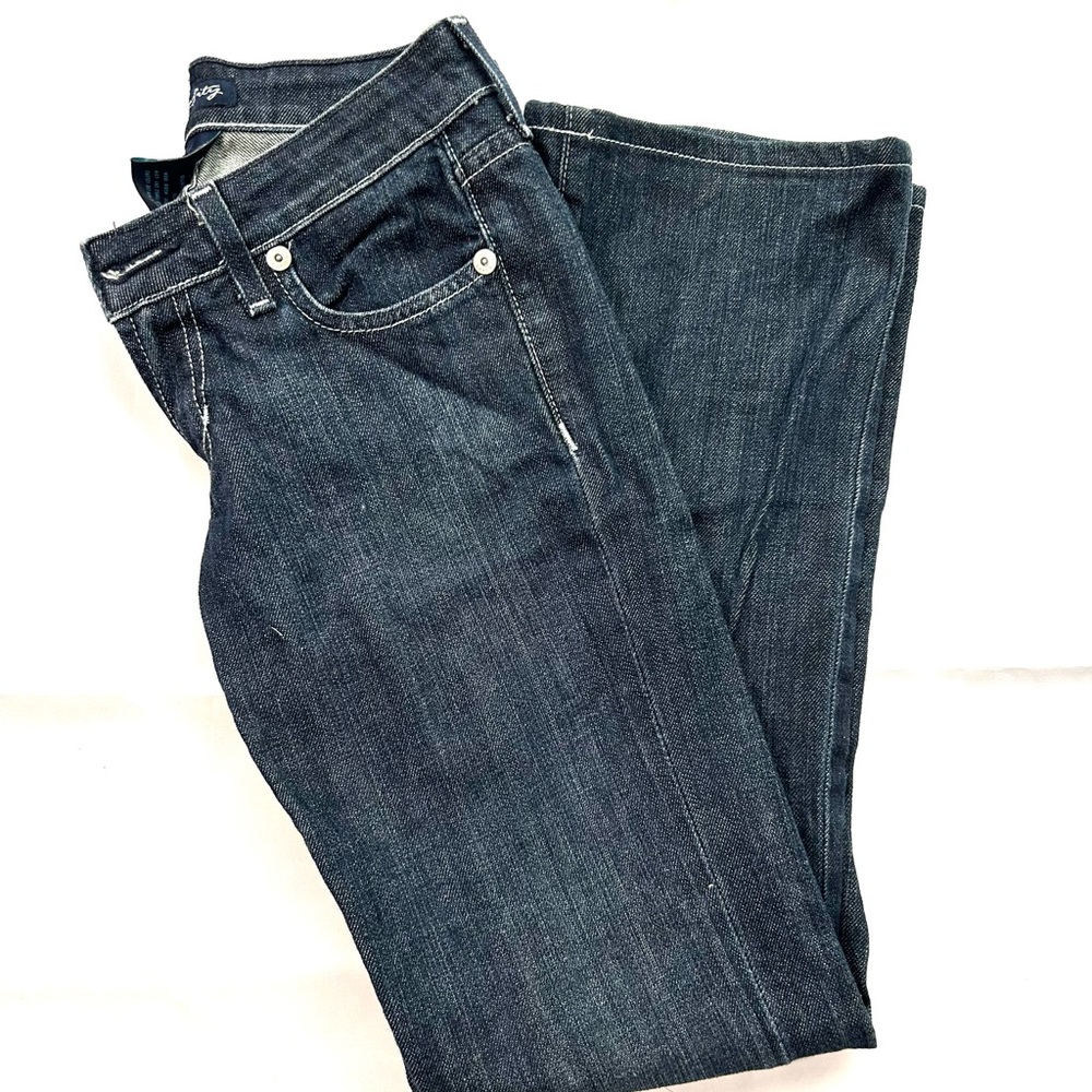 Blue Straight Leg Denim Jeans